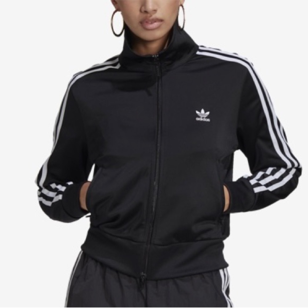 Adidas firebird track jacket black - Sz Large
